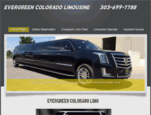 Tablet Screenshot of evergreencoloradolimousine.com